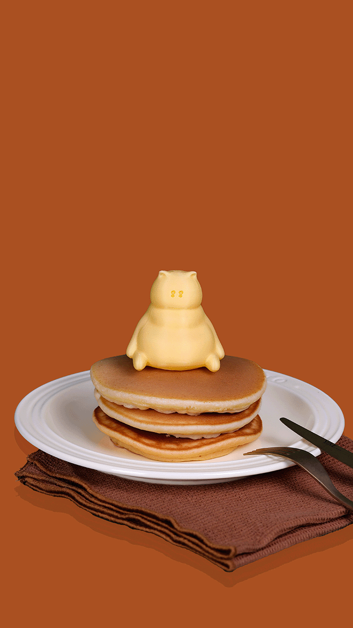 3D打印吃飽坐坐肥貓擺設(中款)