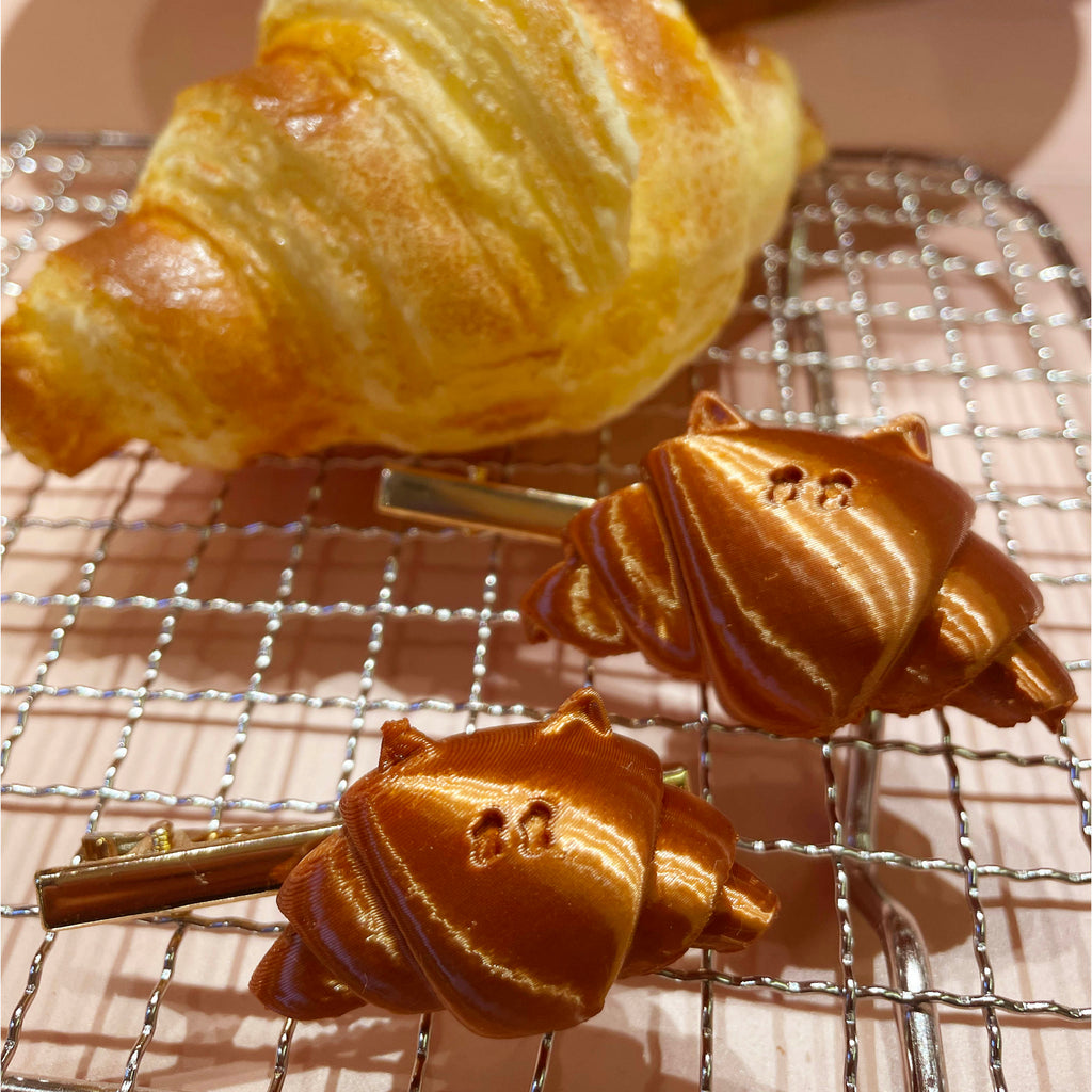 3D牛角喵咪一字夾