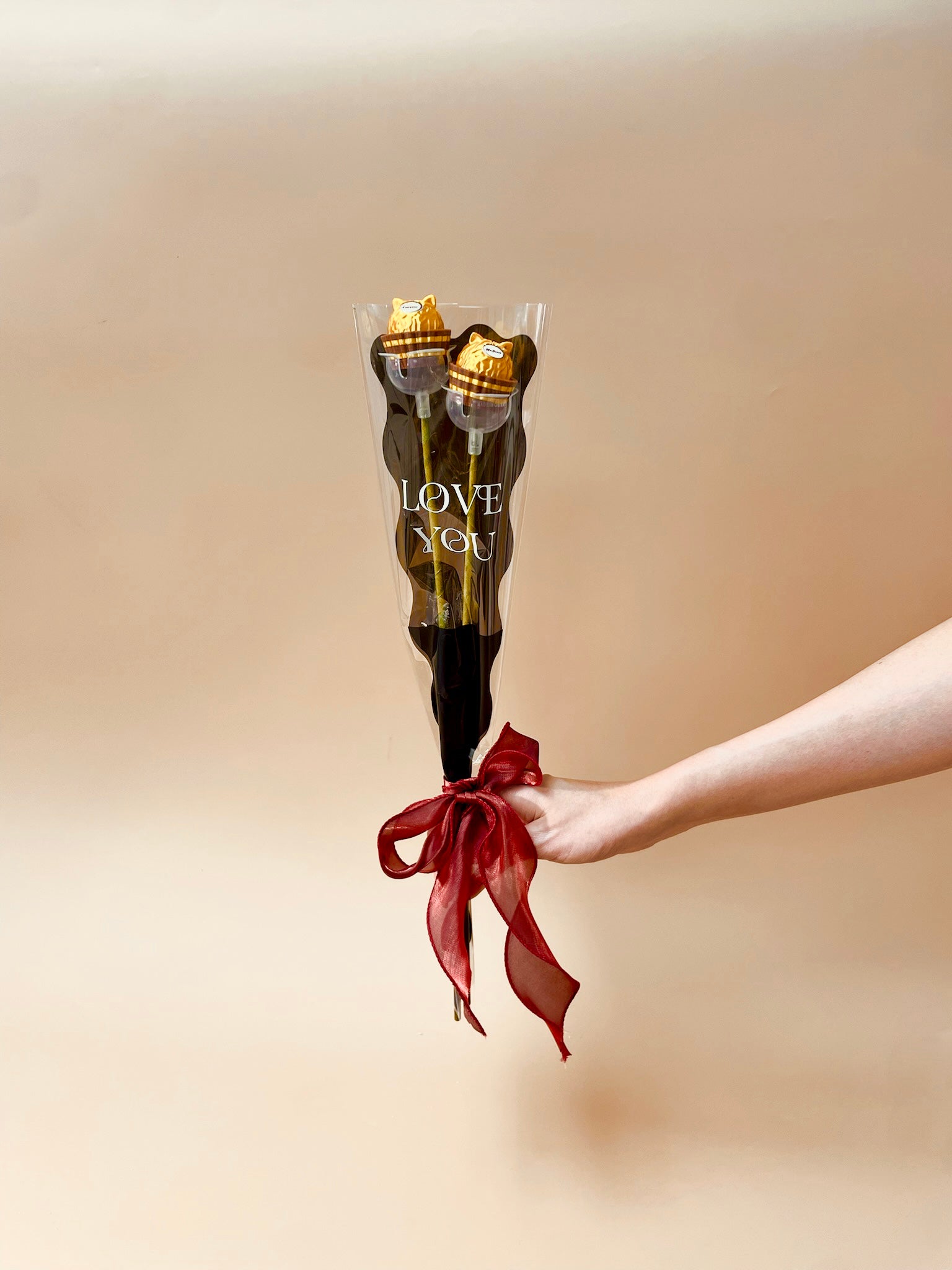 情人節限定金莎貓Couple花束