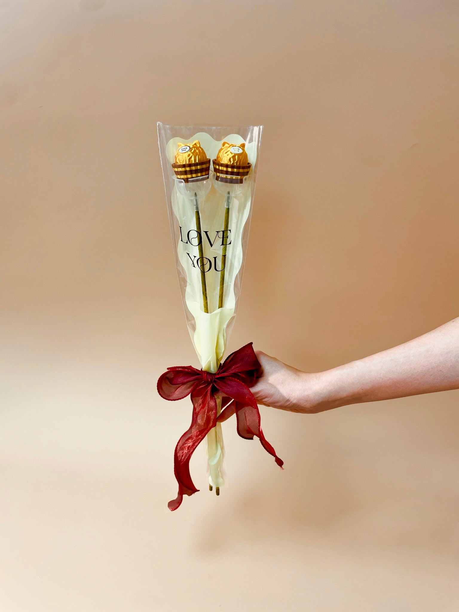 情人節限定金莎貓Couple花束