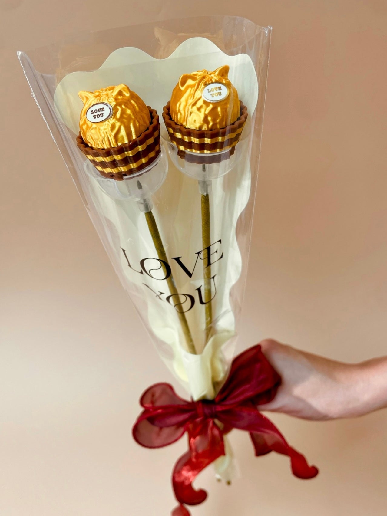 情人節限定金莎貓Couple花束