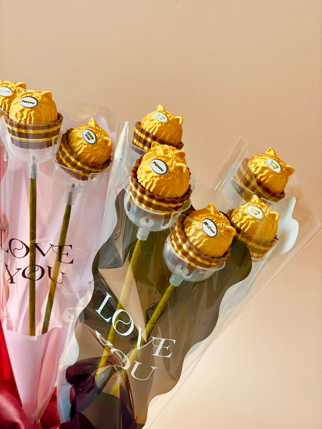 情人節限定金莎貓Couple花束