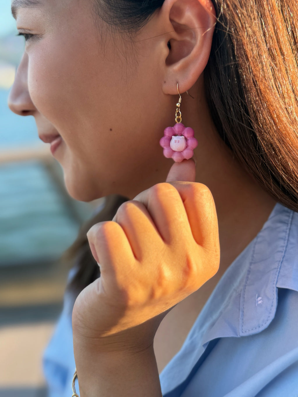 波提貓咪冬甩貓咪耳環