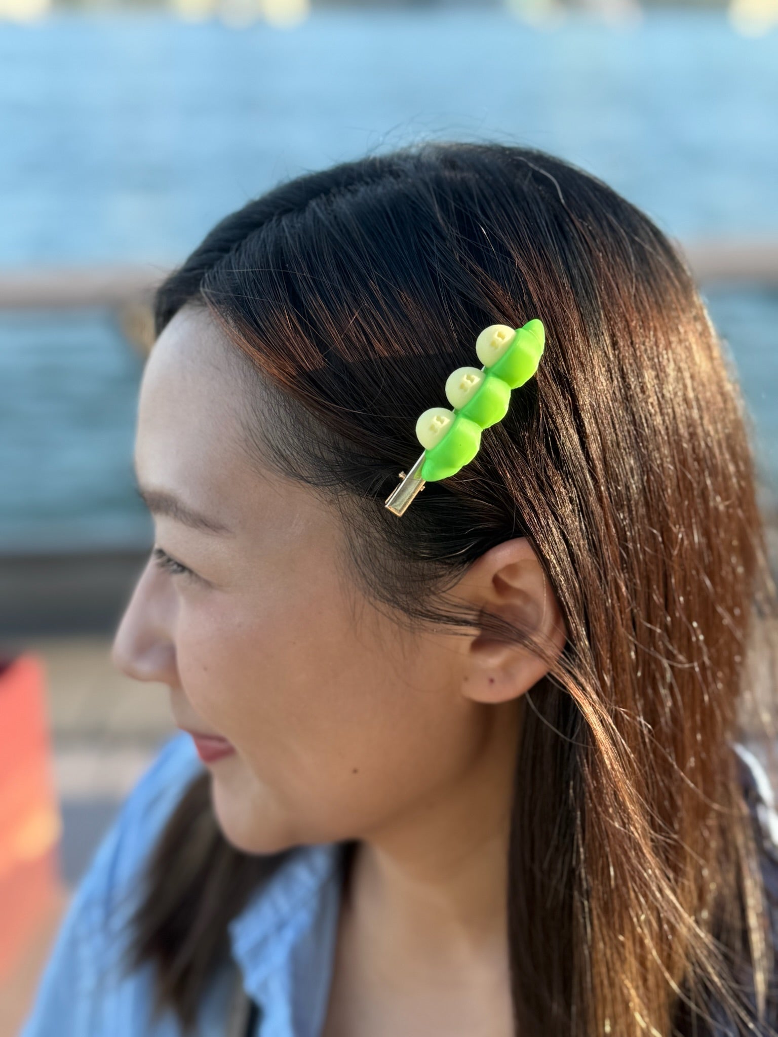 溫感變色豌豆髮夾