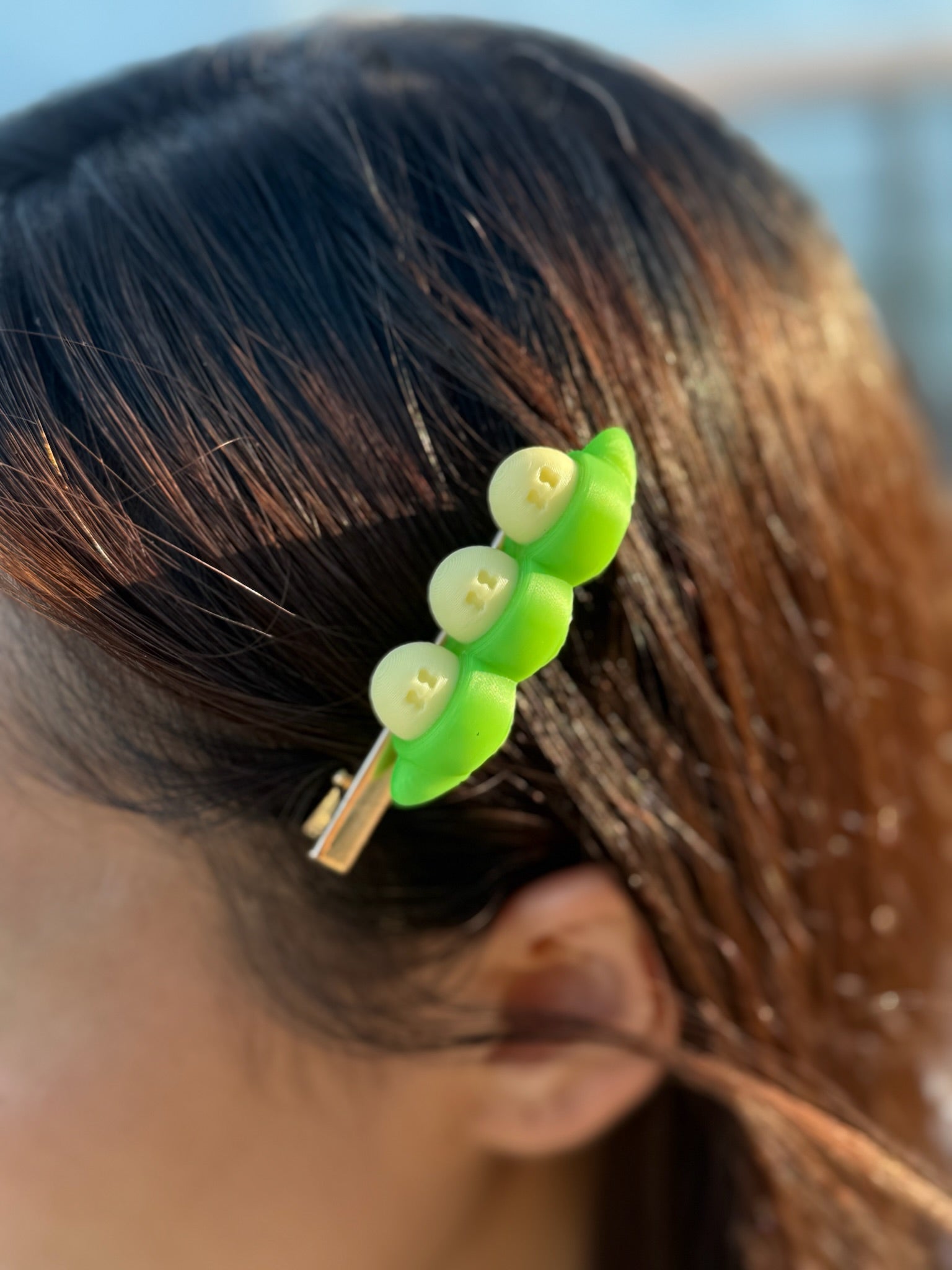 溫感變色豌豆髮夾