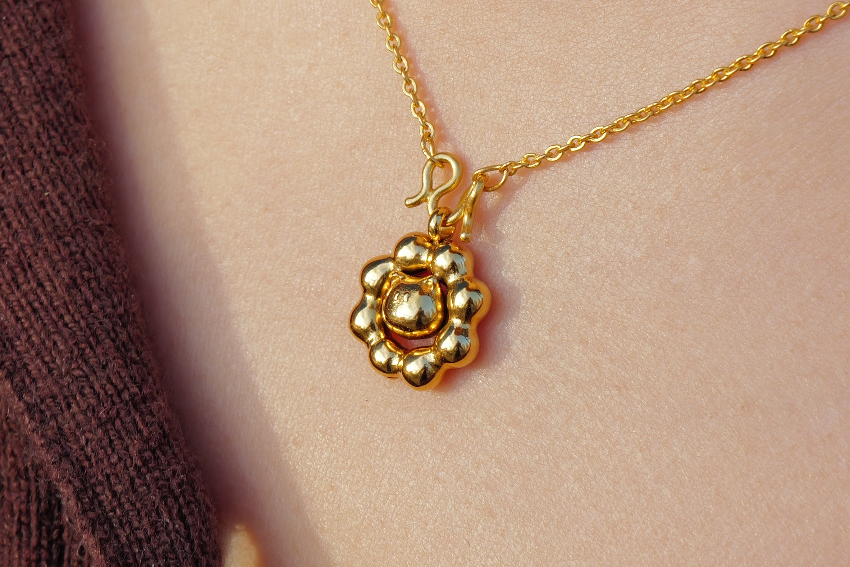 18k鍍金花花波堤冬甩首飾