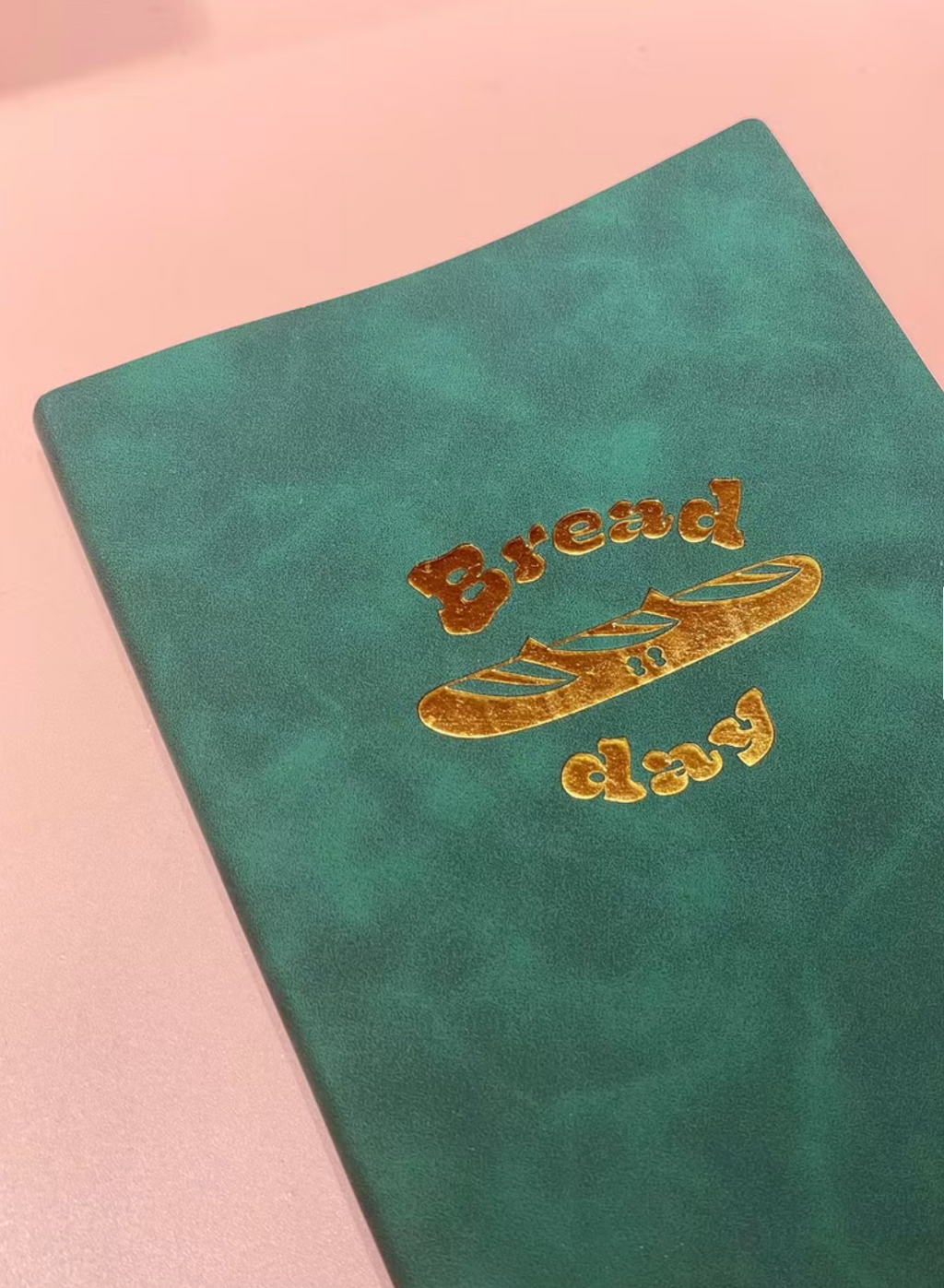 Bread Day墨綠色仿皮空白頁筆記本