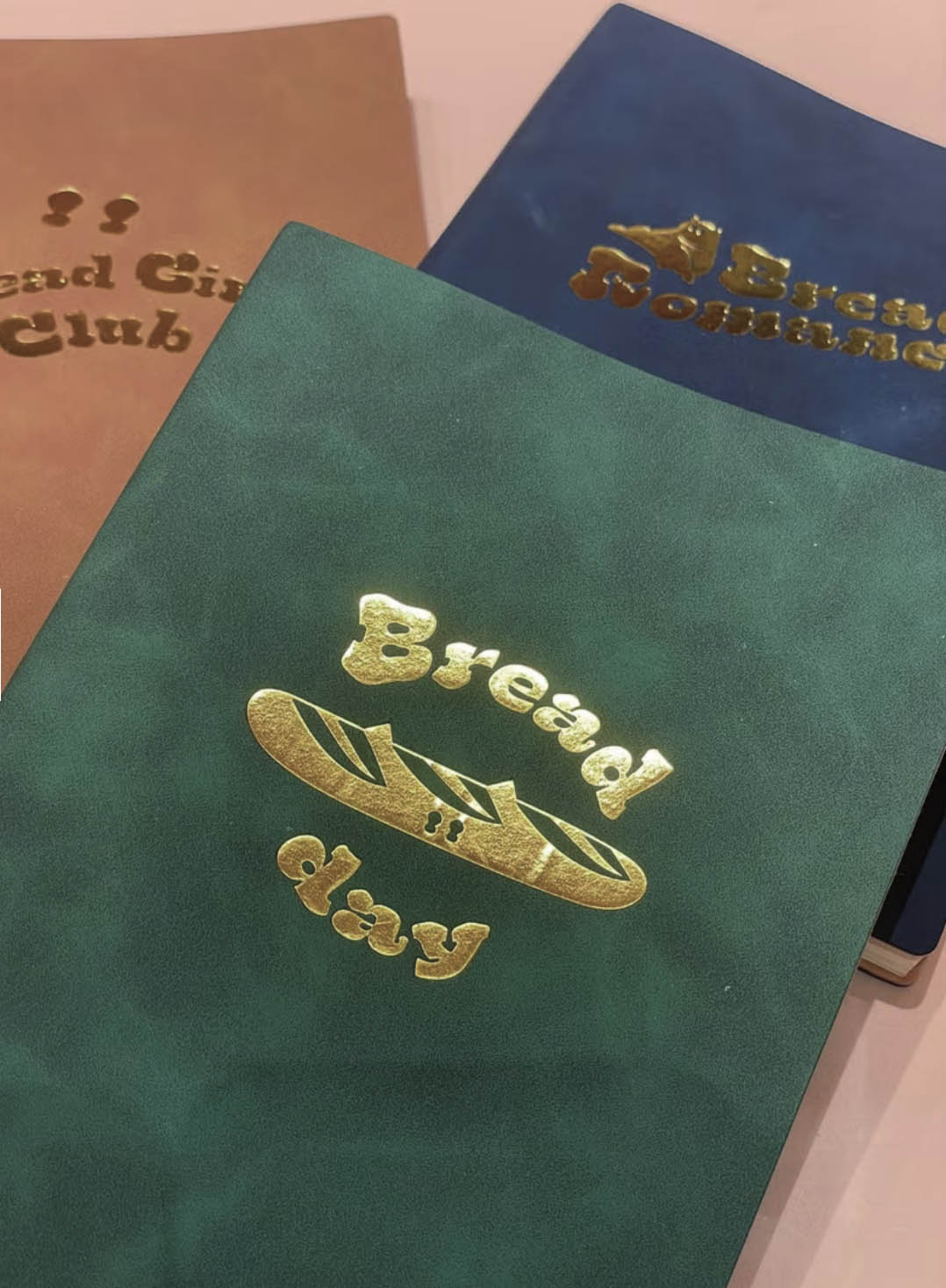 Bread Day墨綠色仿皮空白頁筆記本