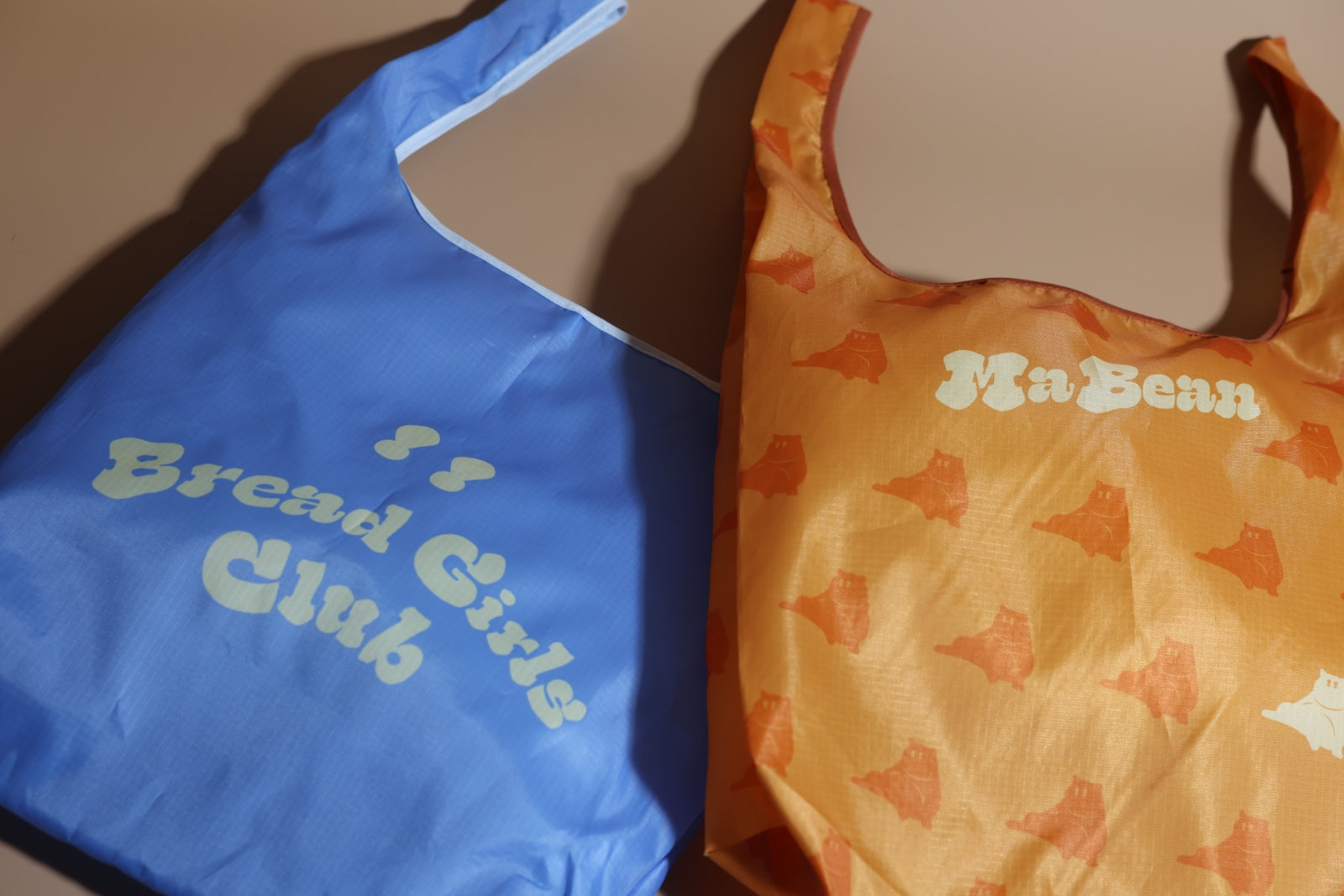 Bread Girls Club 淺藍色索繩款可摺疊環保袋