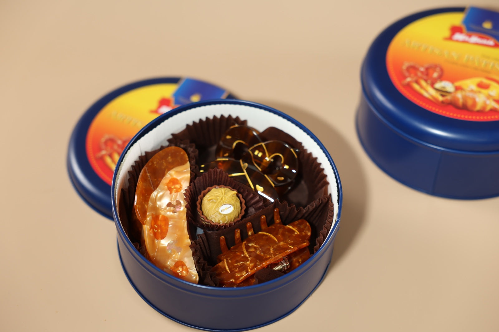 MaBean 髮飾甜點藍罐